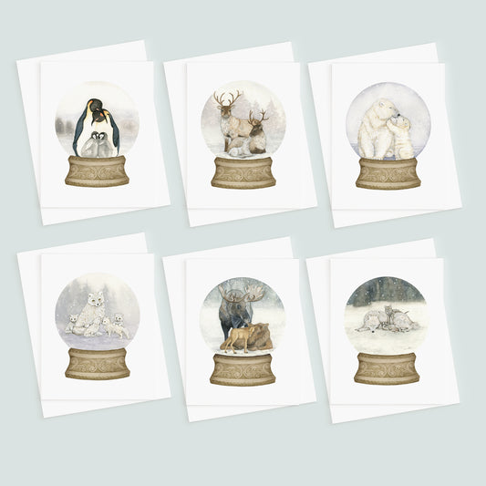 Set of 6 Christmas Cards - Young by Design