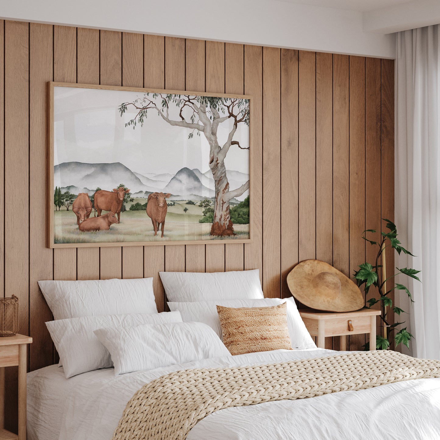 'Gentle Grazing' - Countryside Landscape Fine Art Print - Young by Design