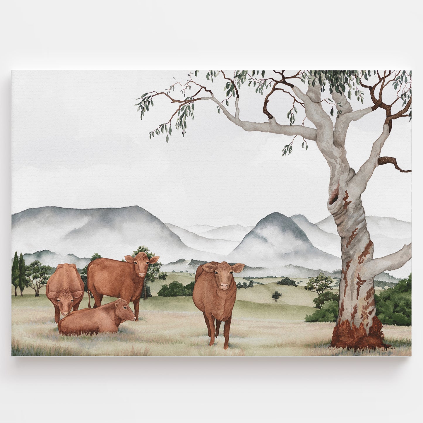 'Gentle Grazing' - Countryside Landscape Fine Art Print - Young by Design
