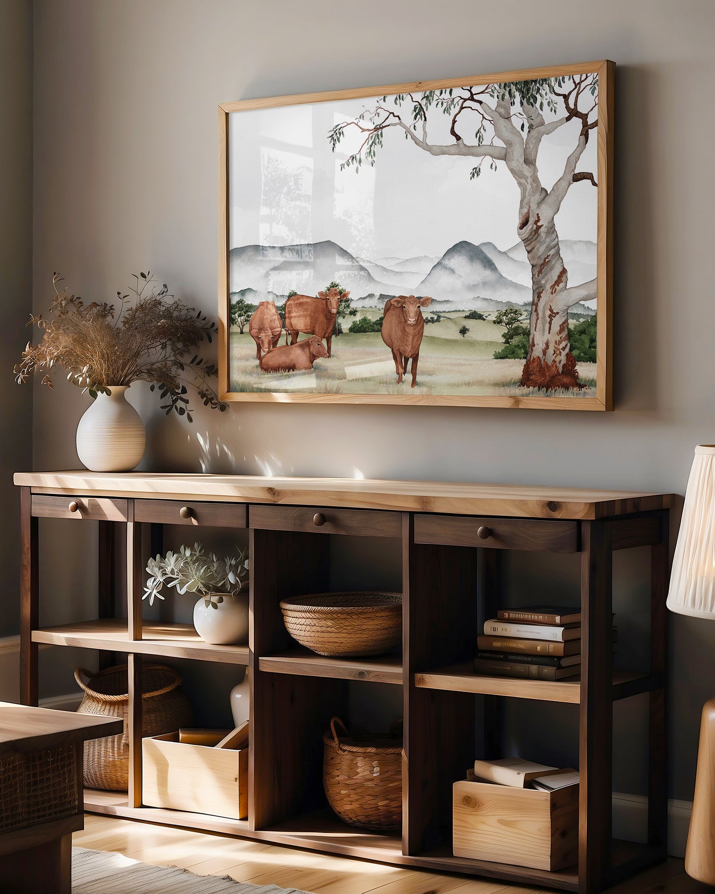 'Gentle Grazing' - Countryside Landscape Fine Art Print - Young by Design