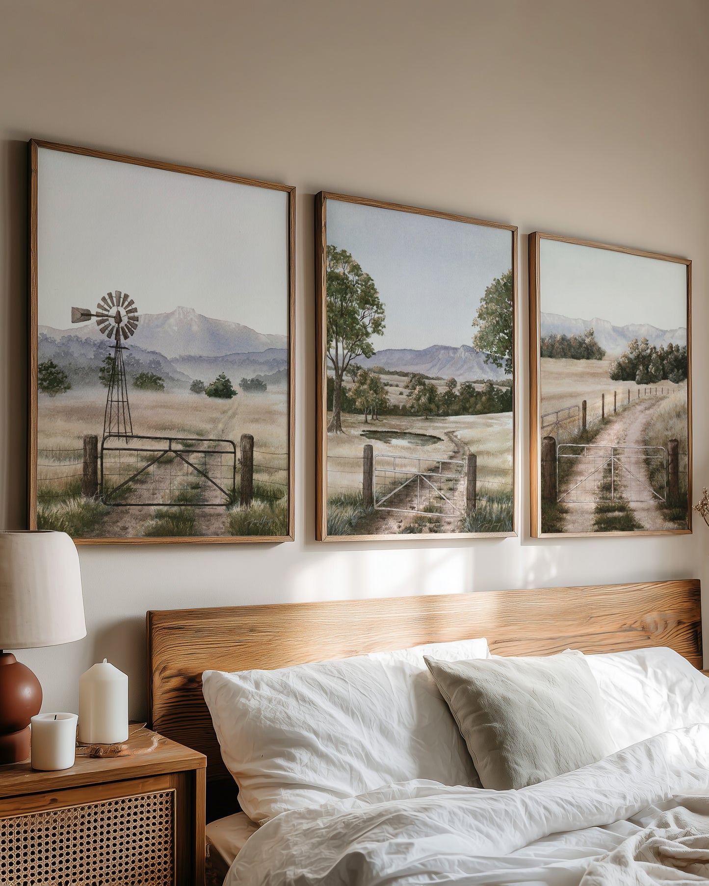 Set of 3 Australian Outback Landscapes