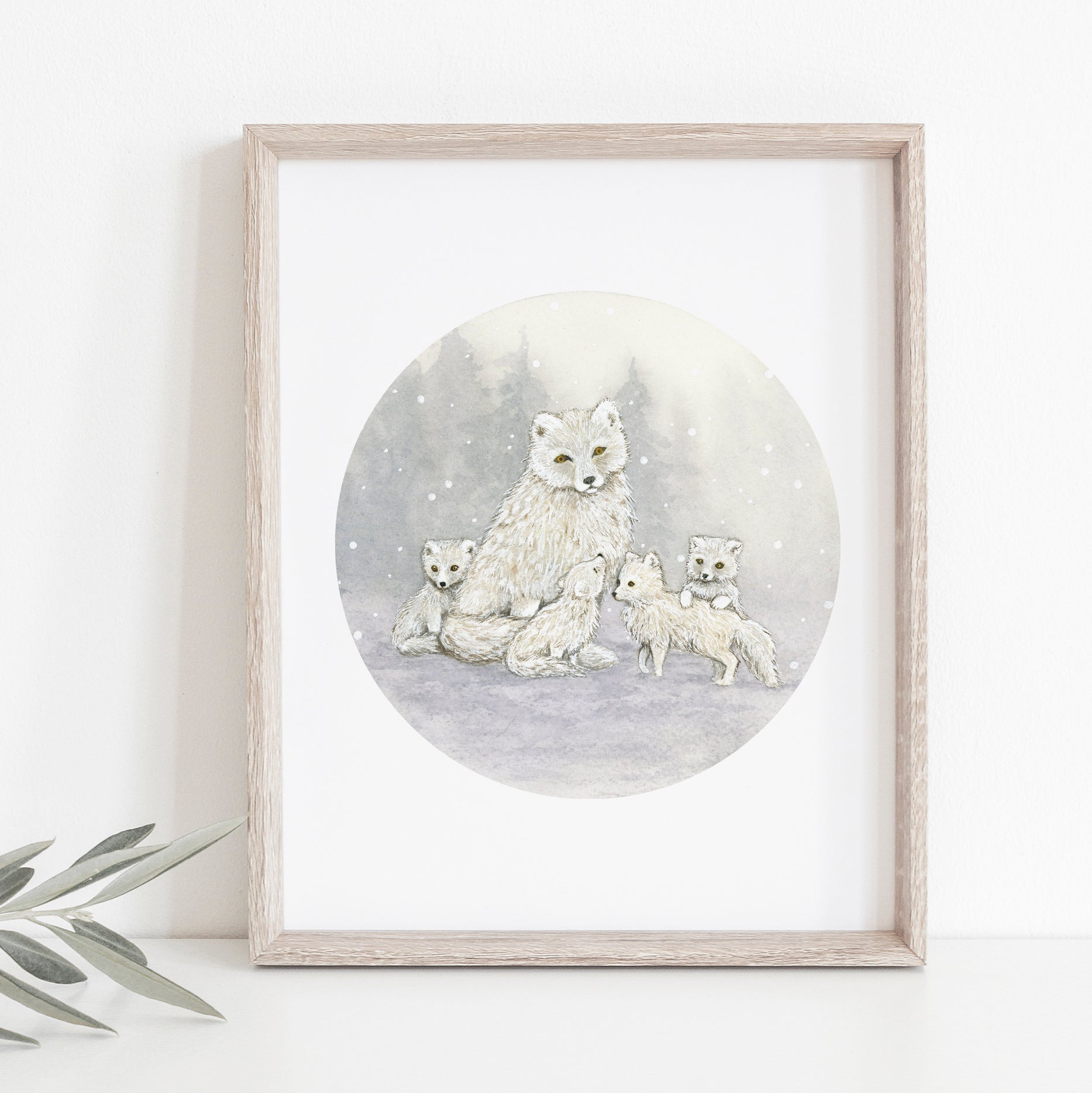 The Arctic Fox Family.