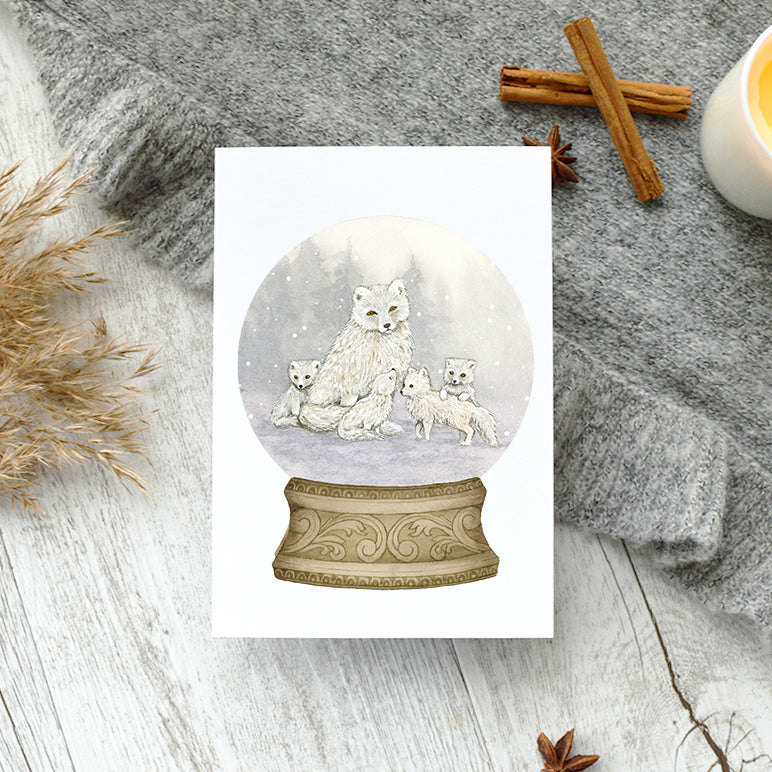 Arctic Fox Christmas Greetings Card - Young by Design