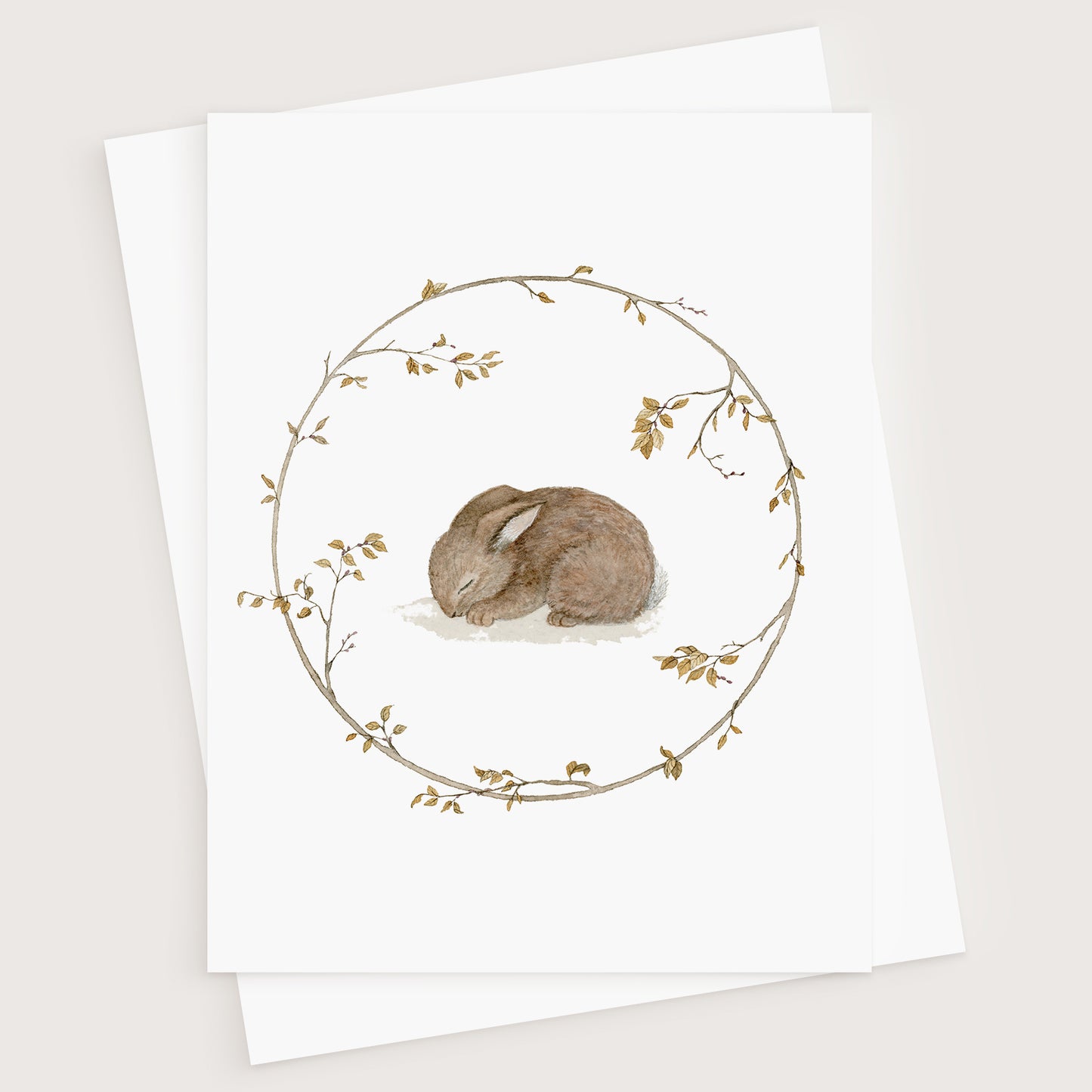 Sleeping Bunny Greeting Card - Young by Design