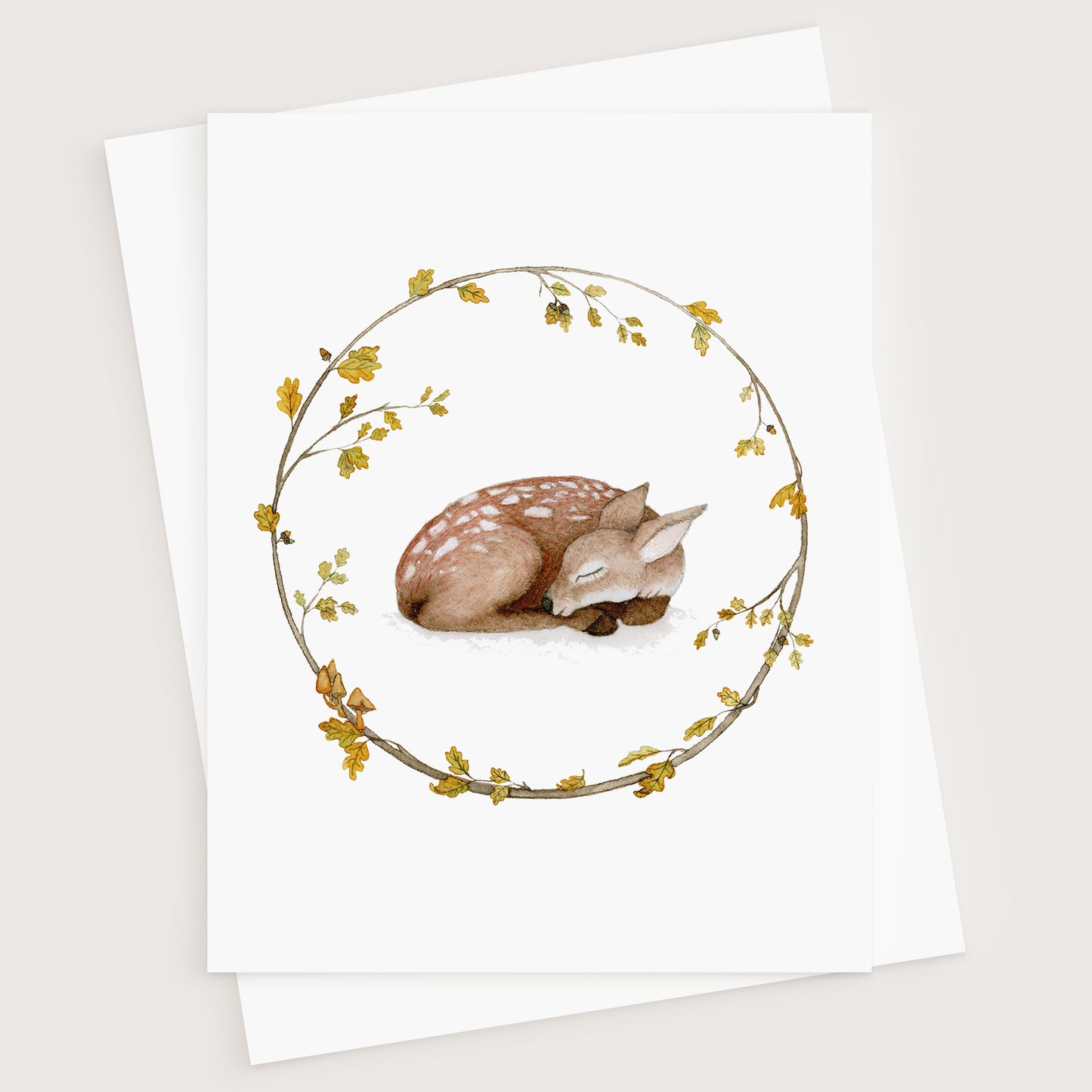 Sleeping Deer Greeting Card - Young by Design