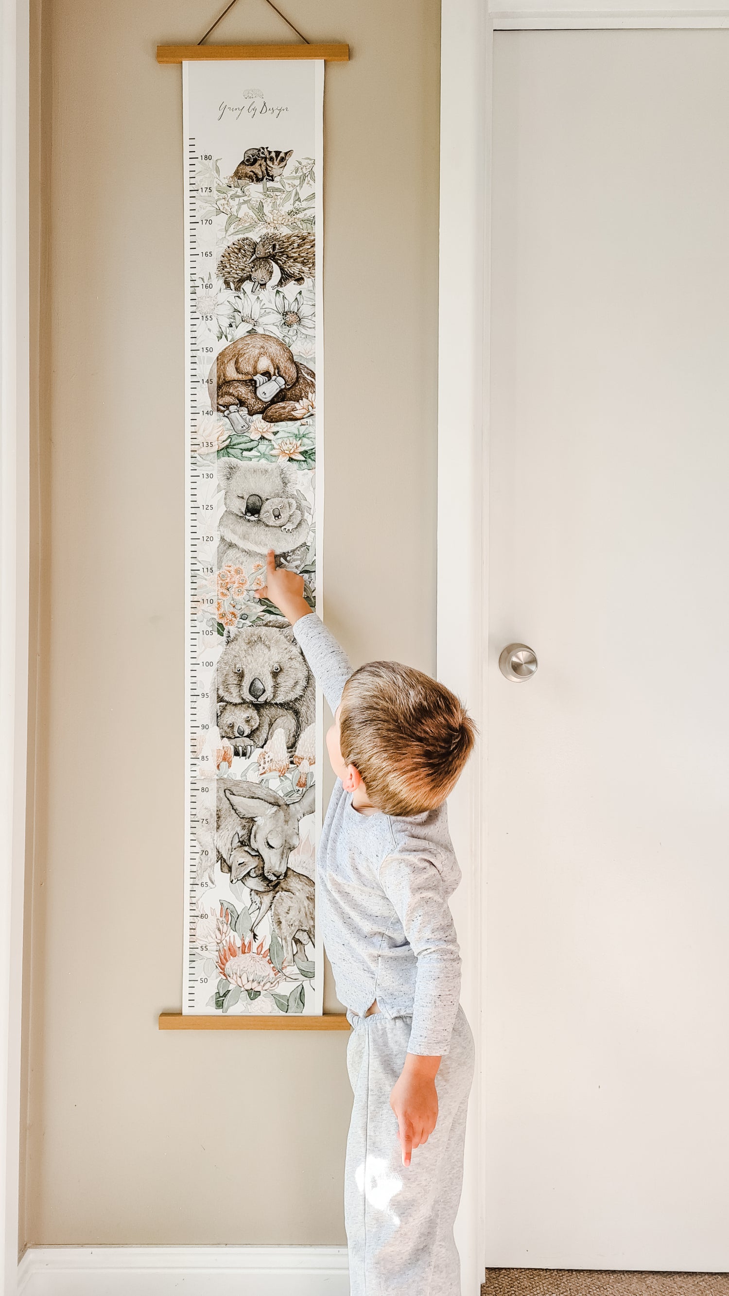 height ruler. australian animals, paper with magnetic frame, moveable