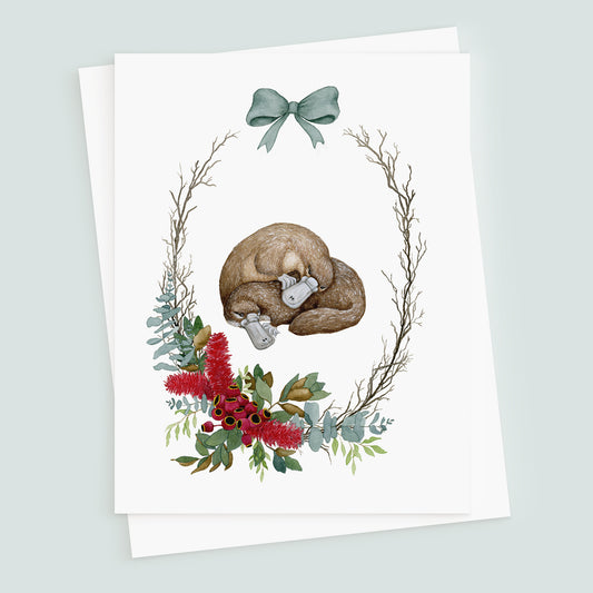 The Platypus' - Blank Christmas Card - Young by Design