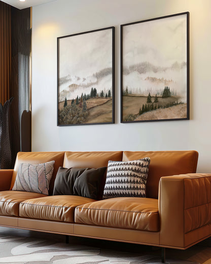 Autumn Morning Kiss i & ii Duo Set | Limited Edition Fine Art Prints - Young by Design