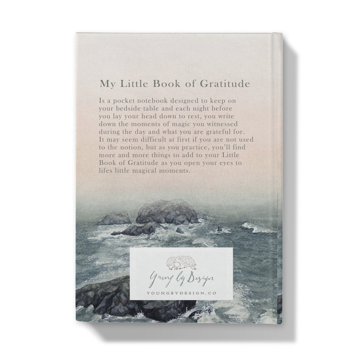 Gratitude Notebook Oceans Mist Hardback Journal - Young by Design