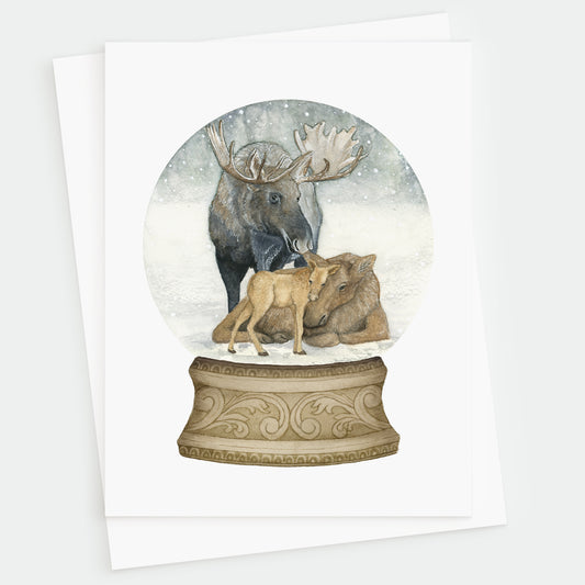 Moose Family Christmas Greeting Card - Young by Design