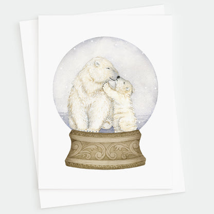 Polar Bear Family Christmas Greetings Card - Young by Design